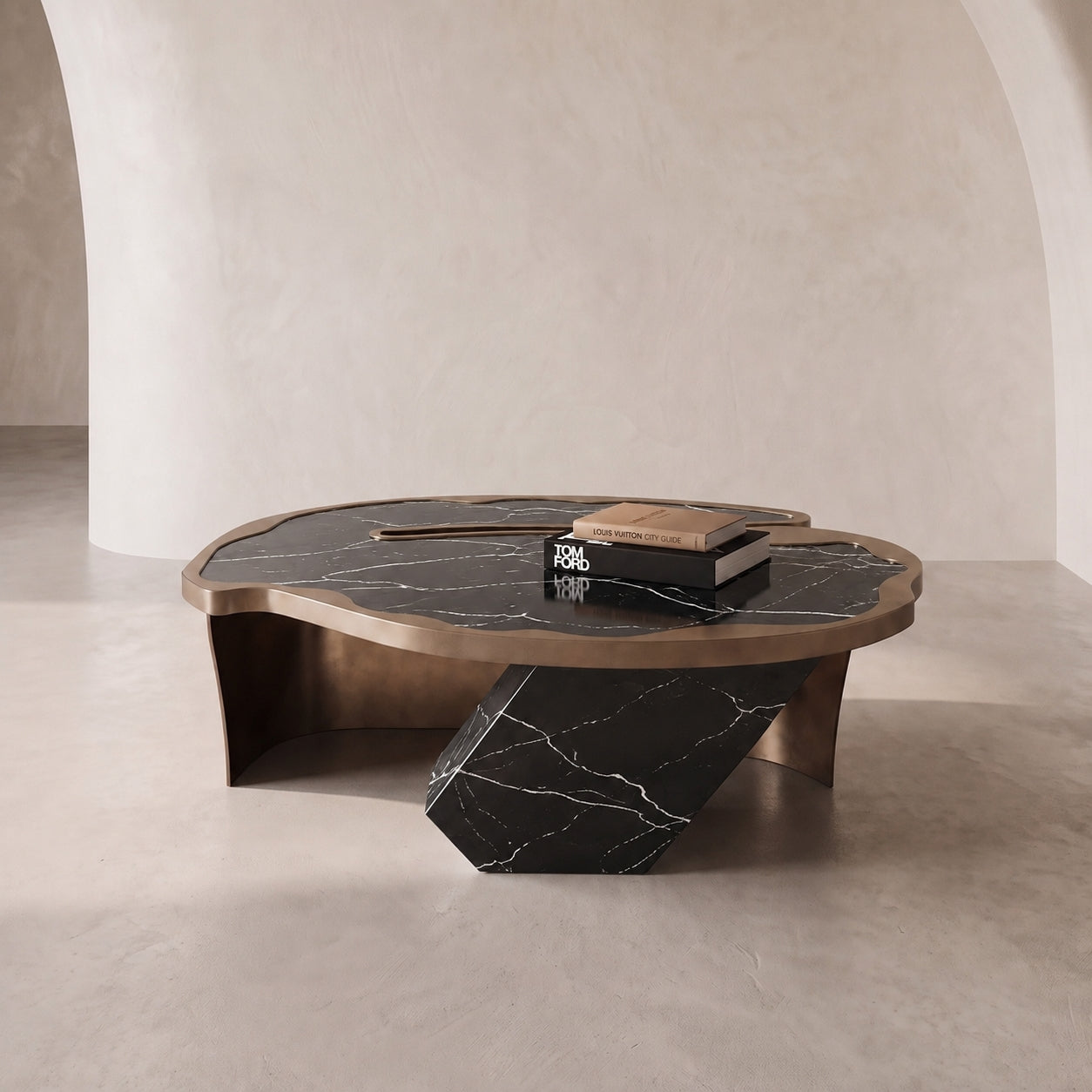 Oblique Marble Coffee Table