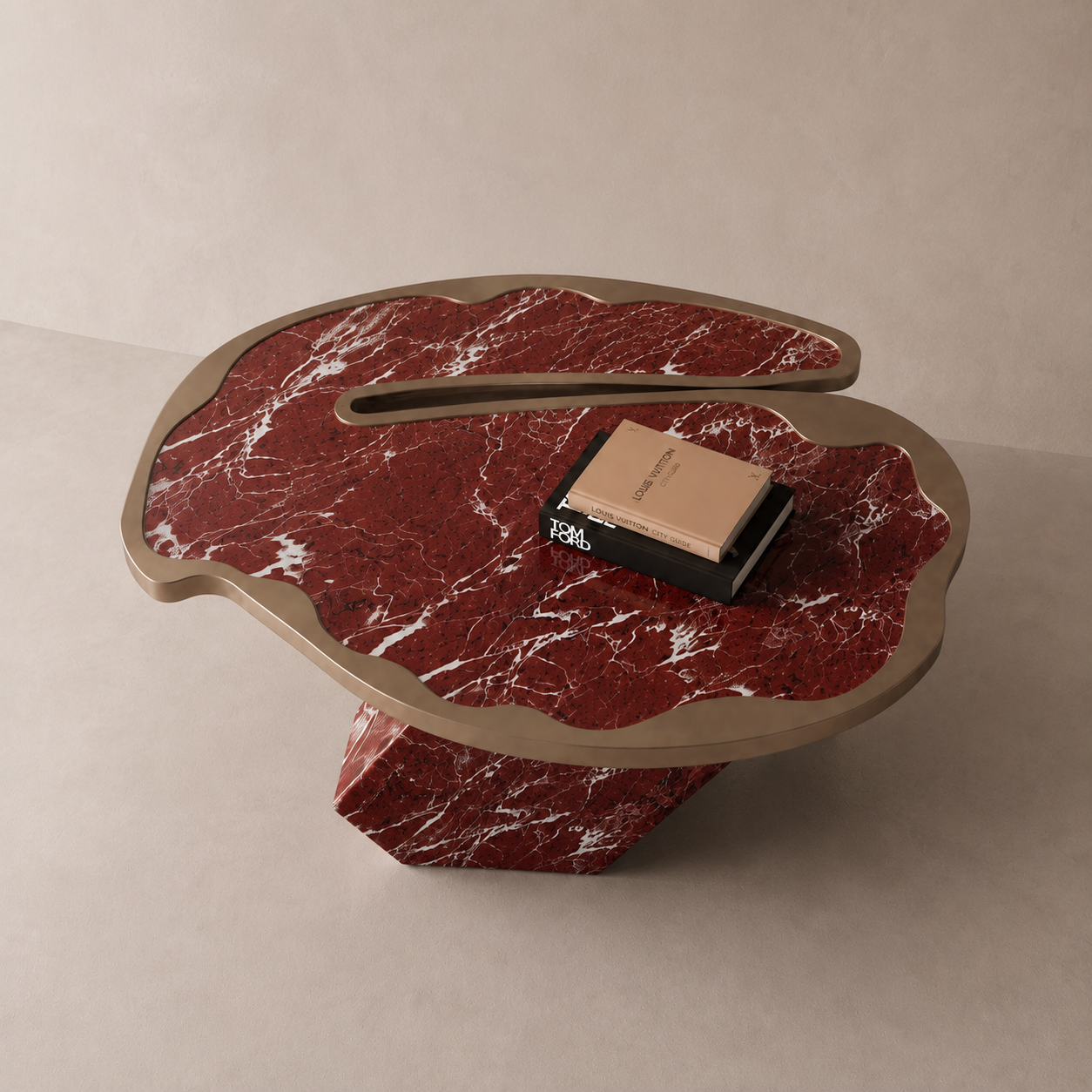 Oblique Marble Coffee Table