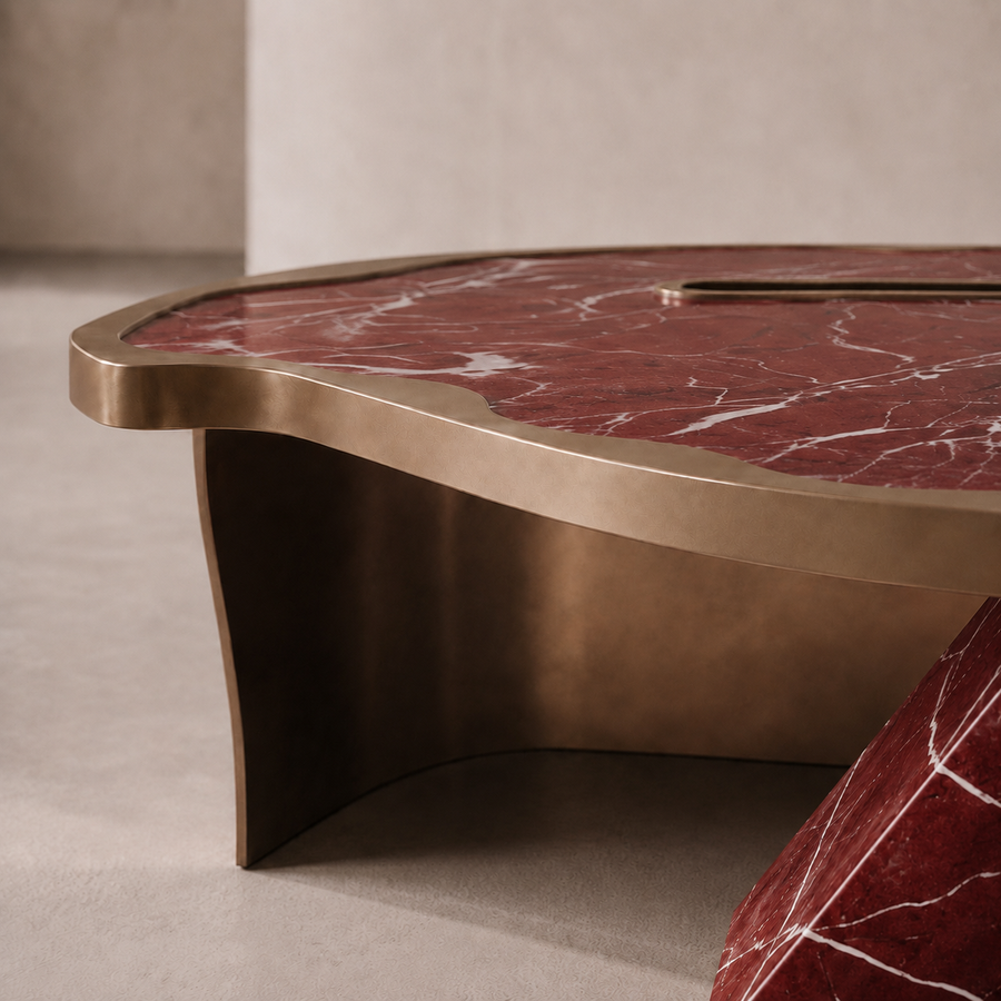 Oblique Marble Coffee Table