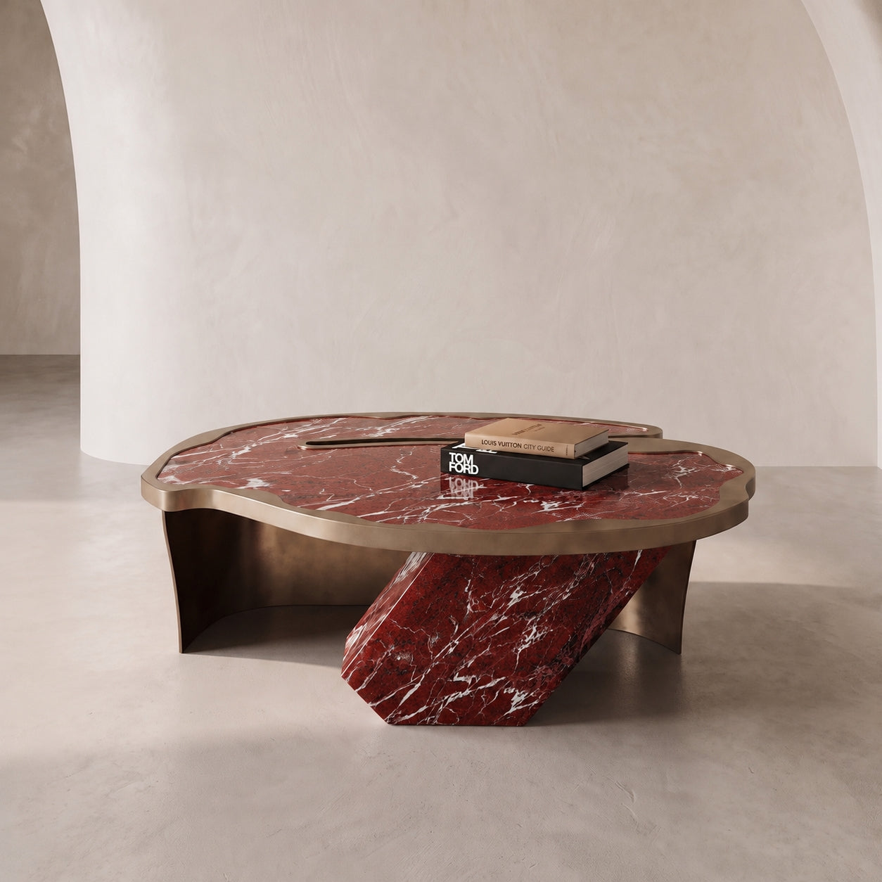 Oblique Marble Coffee Table