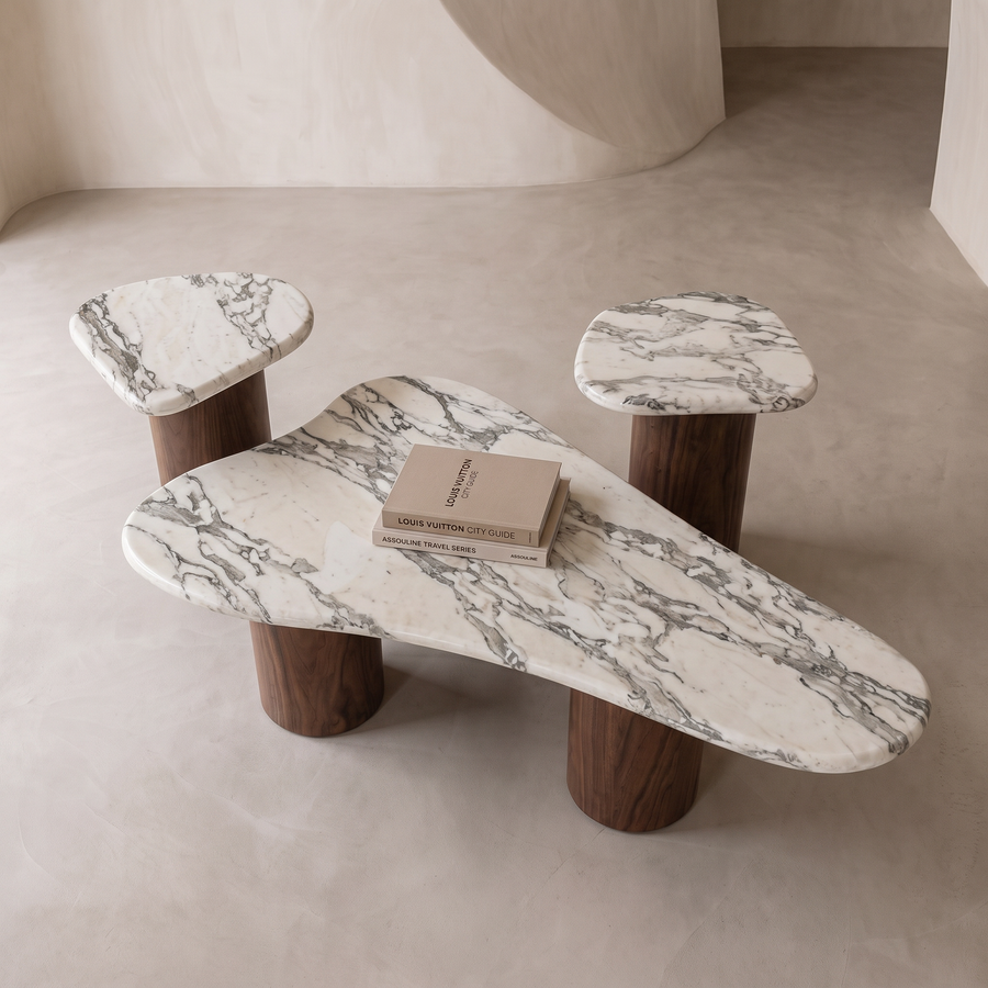 Column Marble Coffee Table | Stoneage Interiors