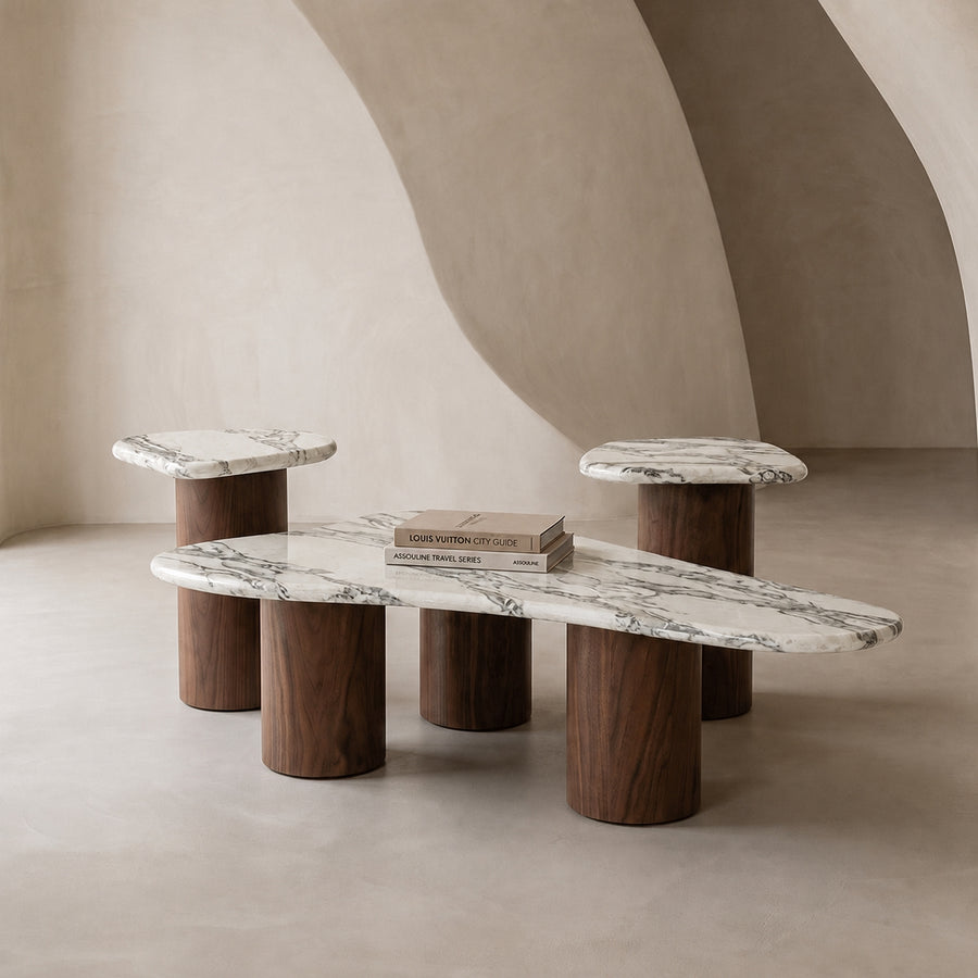 Column Marble Coffee Table | Stoneage Interiors