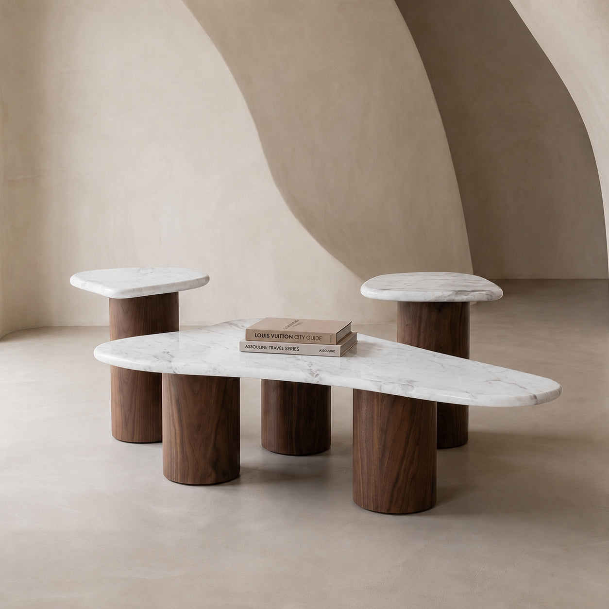 Column Marble Coffee Table