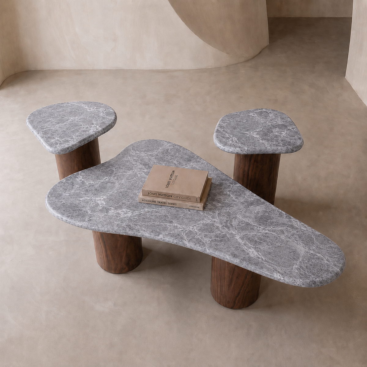 Column Marble Coffee Table