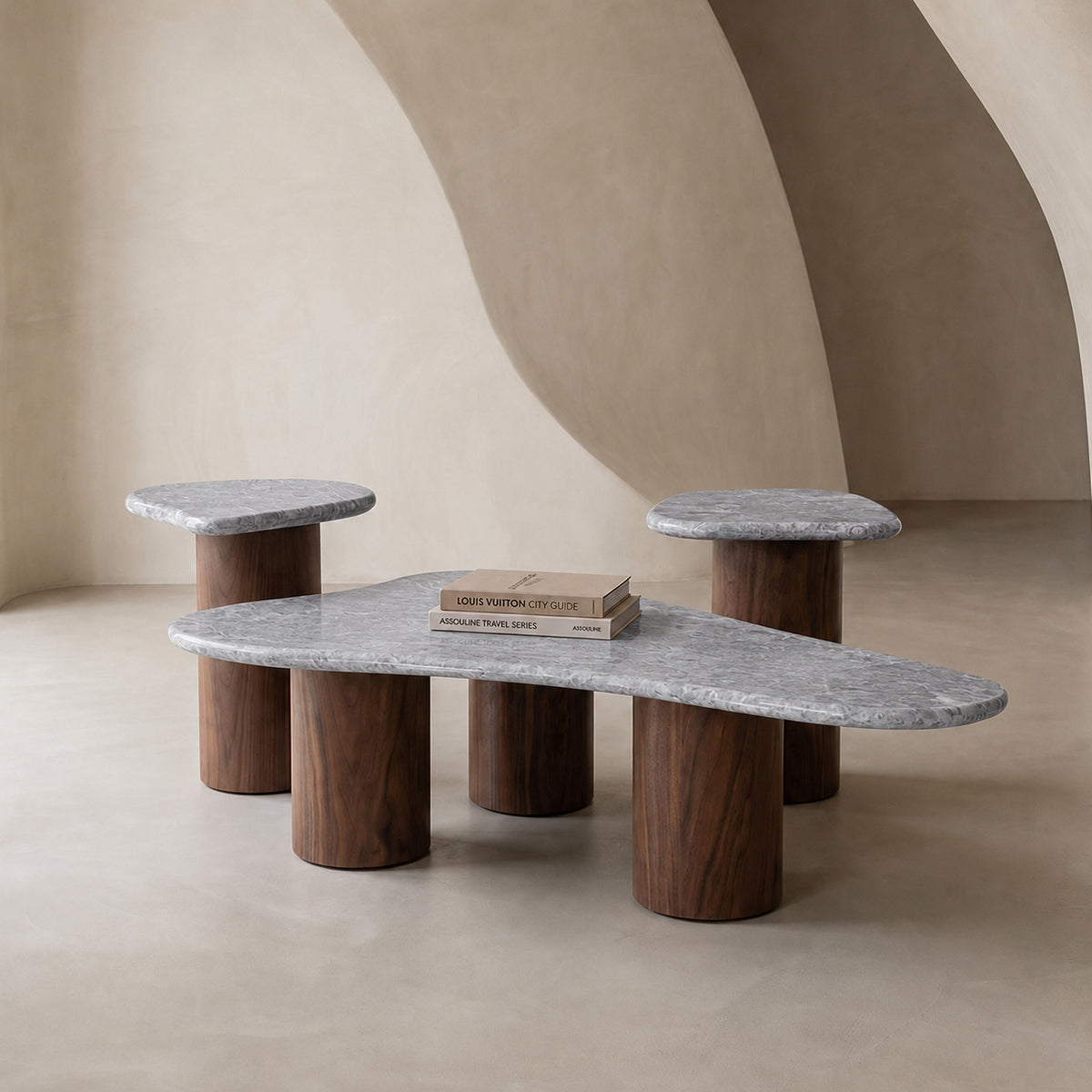 Column Marble Coffee Table