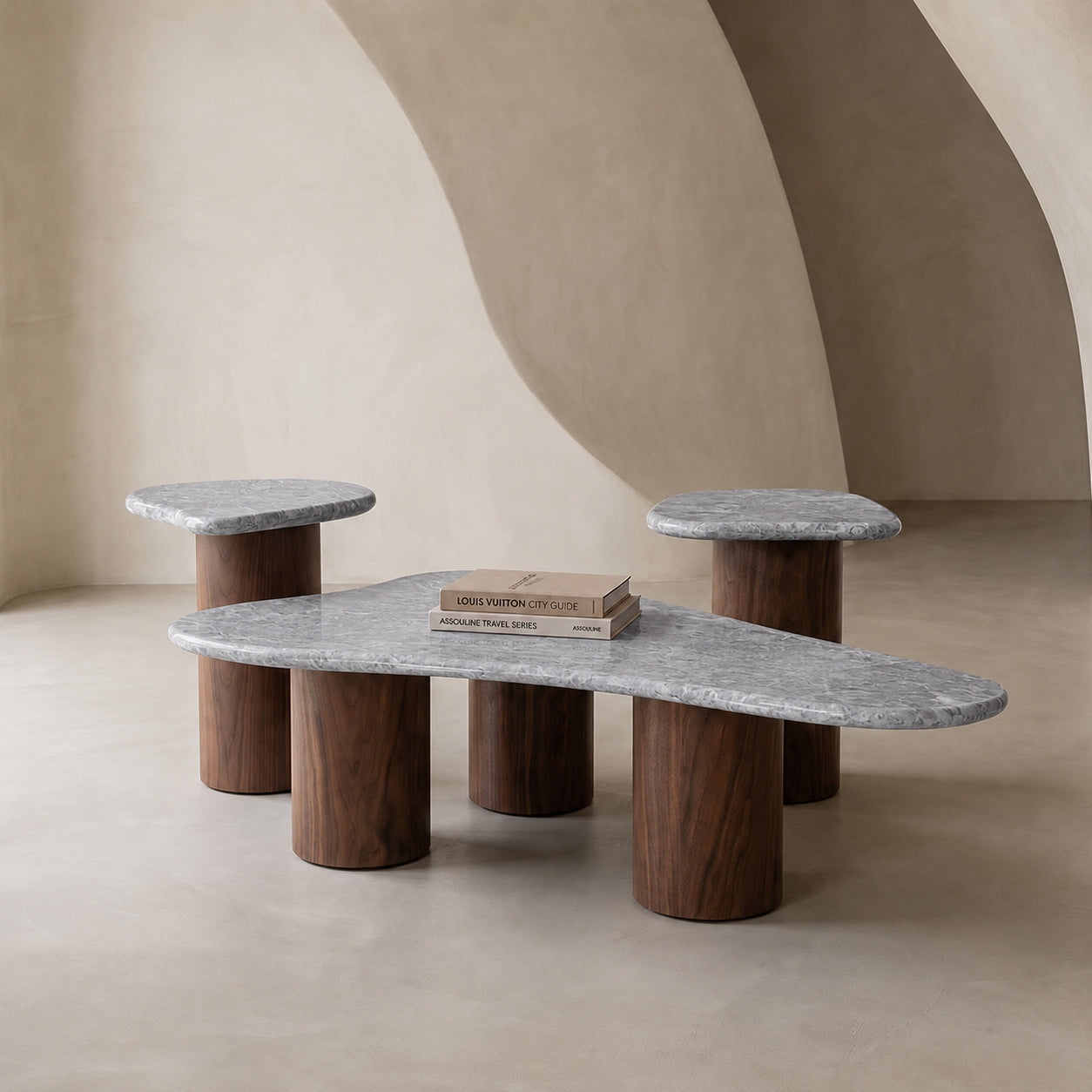 Column Marble Coffee Table