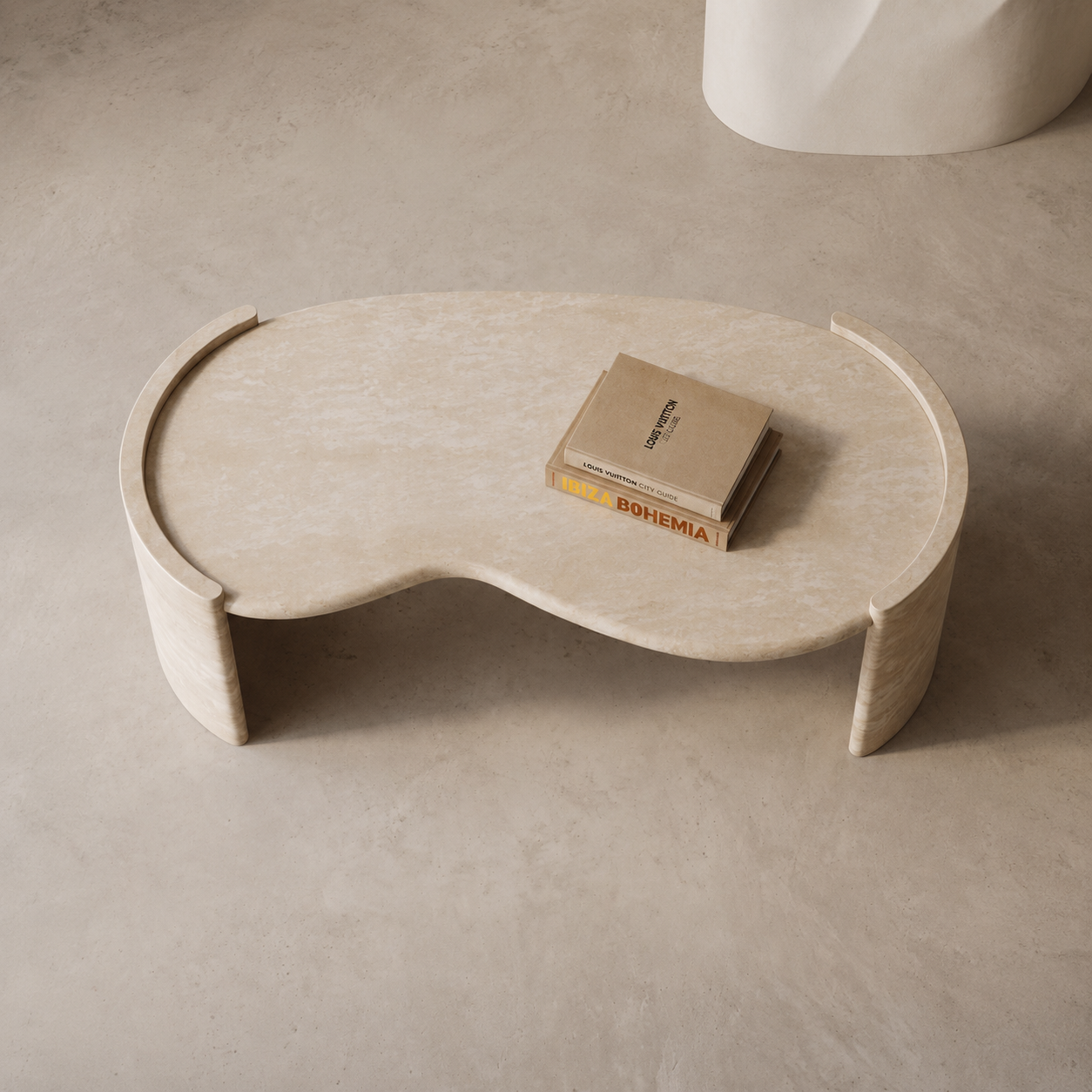 Lunara Travertine Coffee Table