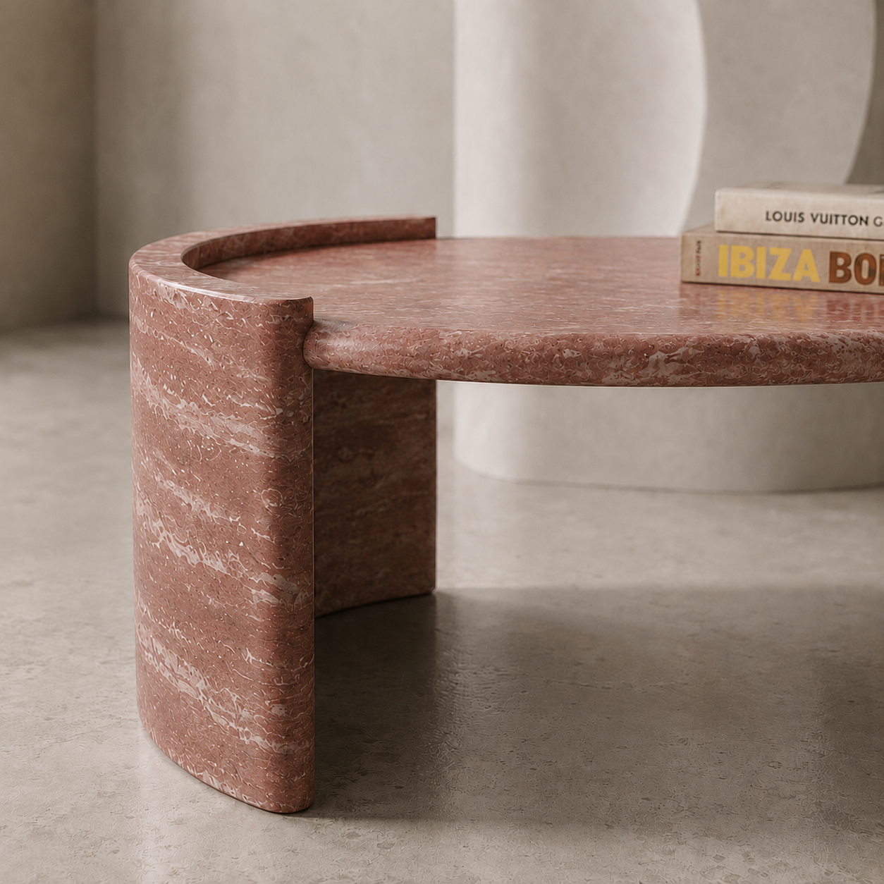 Lunara Travertine Coffee Table