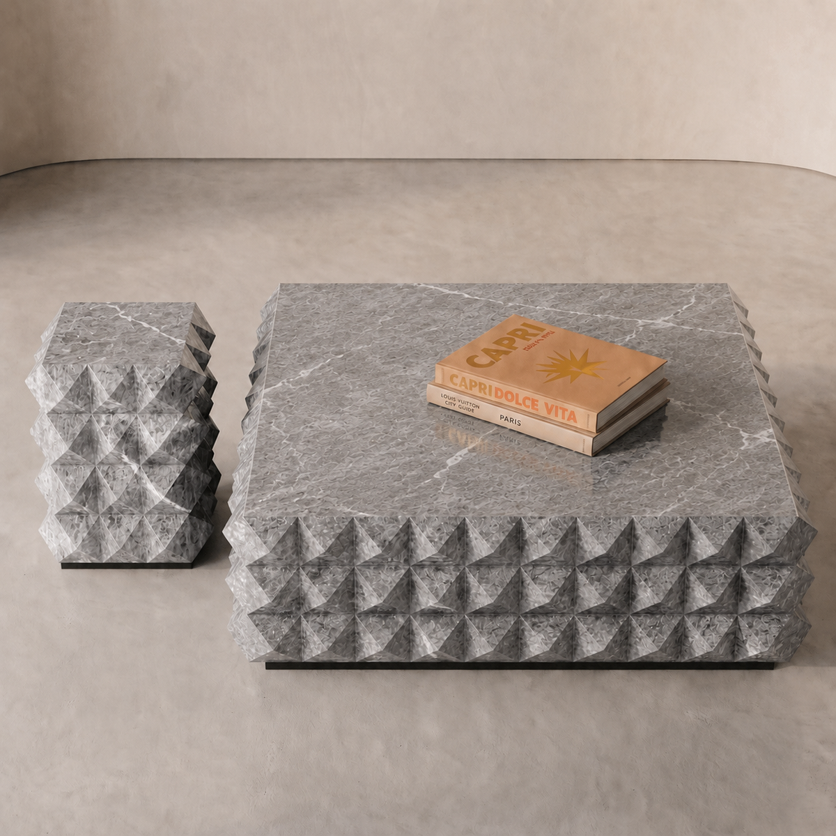 Pietra Facet Marble Coffee Table | Stoneage Interiors