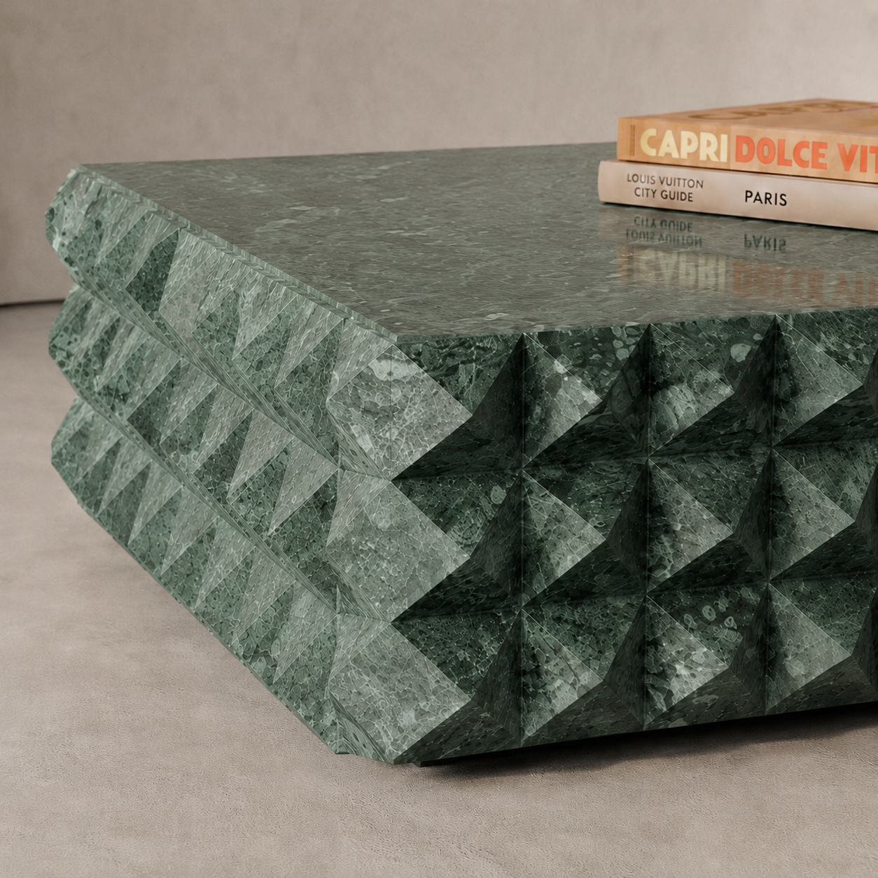 Pietra Facet Marble Coffee Table