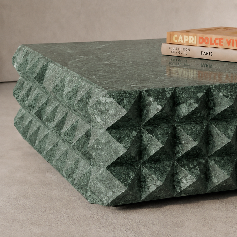 Pietra Facet Marble Coffee Table