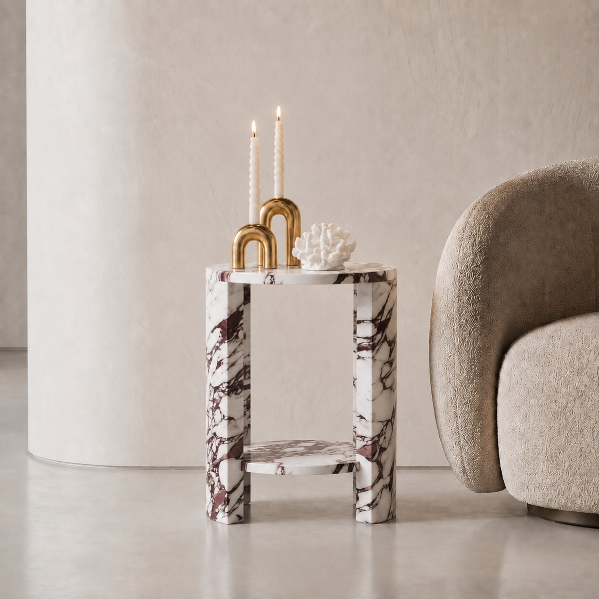 Arcus Marble Side Table | Stoneage Interiors