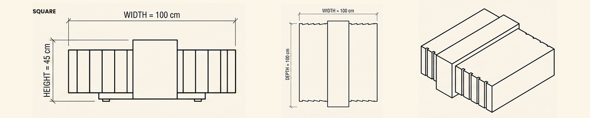 Landscape technical line drawing of 