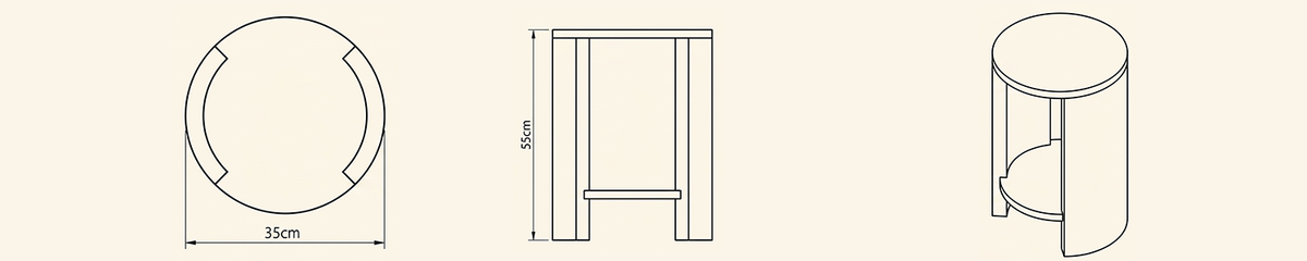 Landscape technical line drawing of 