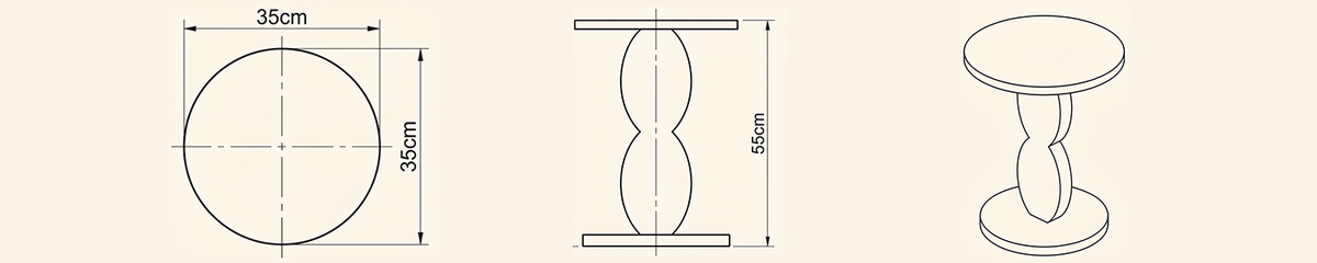 Landscape technical line drawing of 