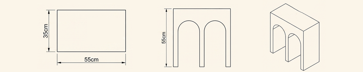 Landscape technical line drawing of 