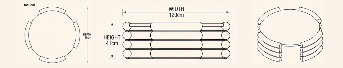 Landscape technical line drawing of 