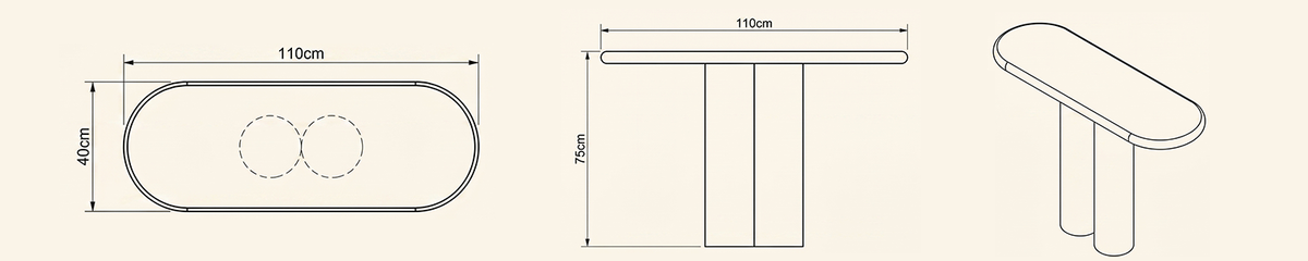 Landscape technical line drawing of 