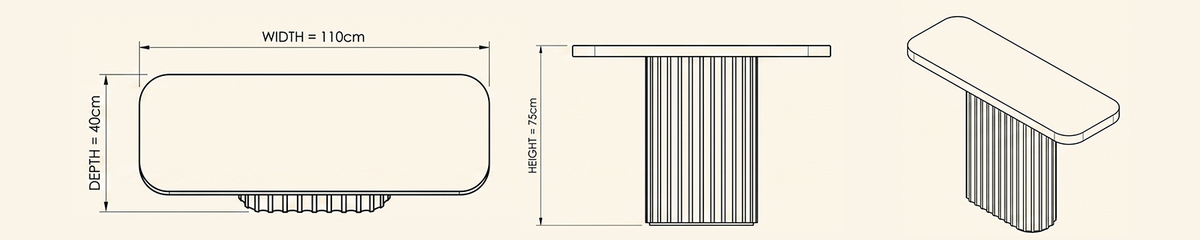 Landscape technical line drawing of 