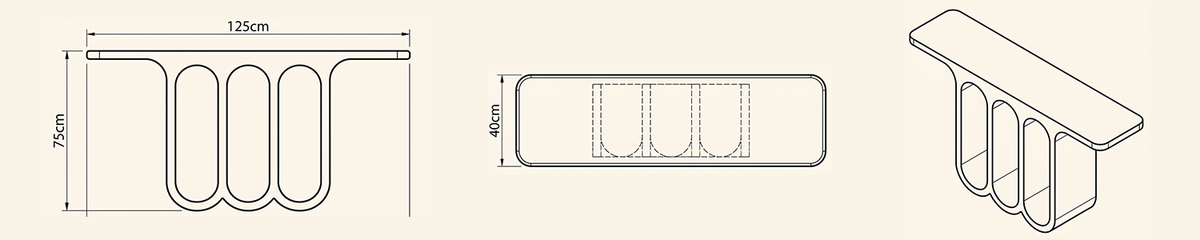 Landscape technical line drawing of 