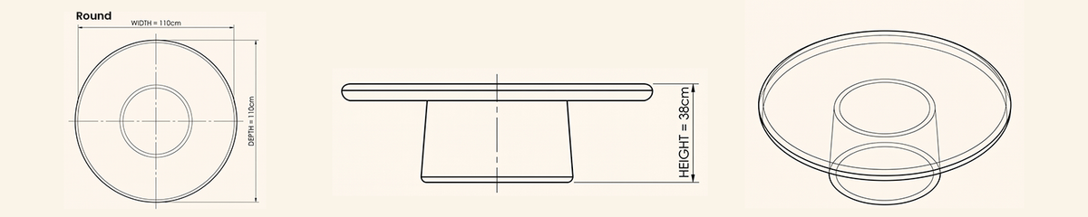 Landscape technical line drawing of 
