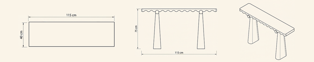 Landscape technical line drawing of 