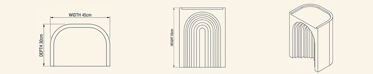 Landscape technical line drawing of 