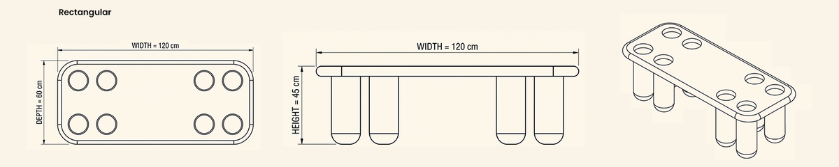 Landscape technical line drawing of 