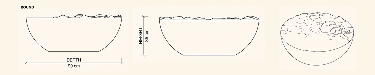 Landscape technical line drawing of 