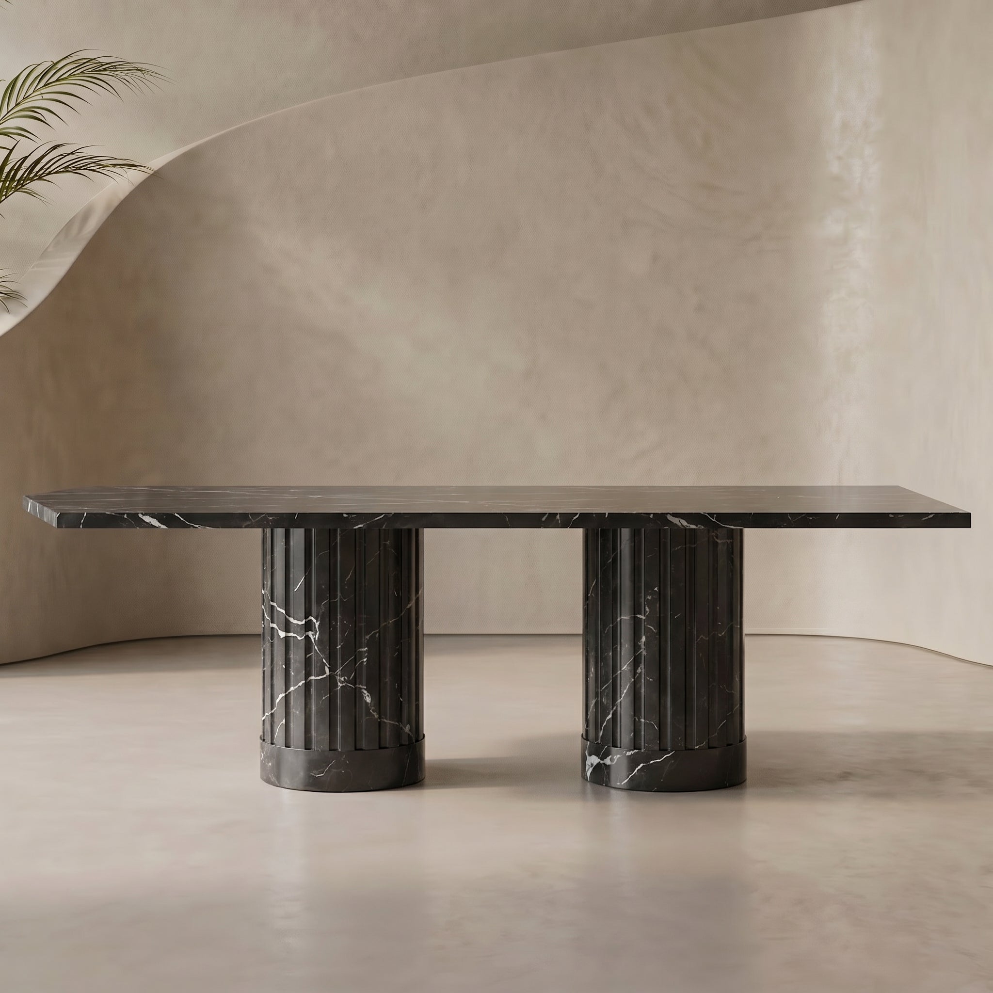 The Aurora Solid Marble Dining Table