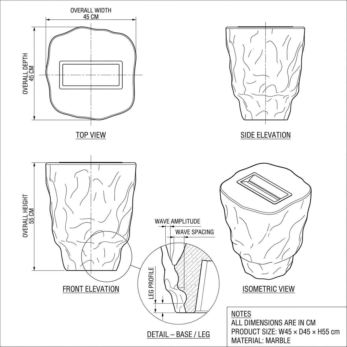 Petra Marble Side Table