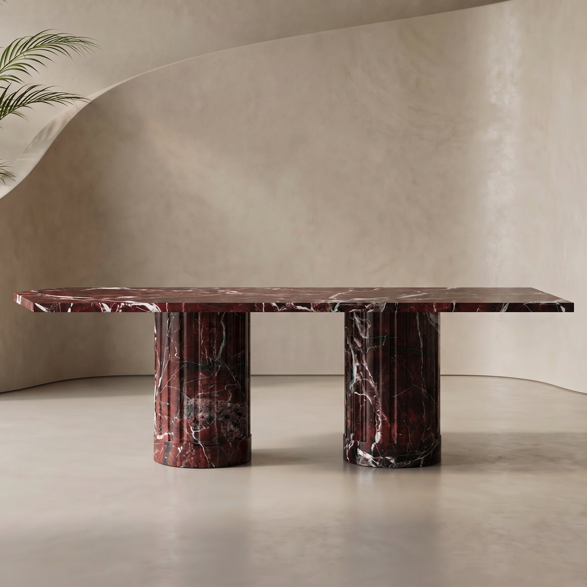 The Aurora Solid Marble Dining Table