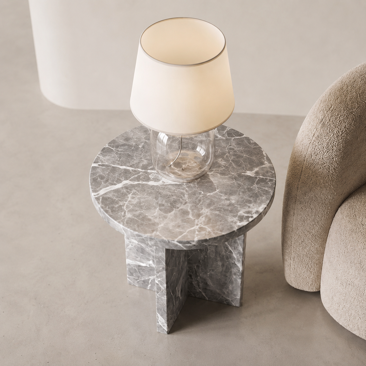Monolith Marble Side Table | Stoneage Interiors