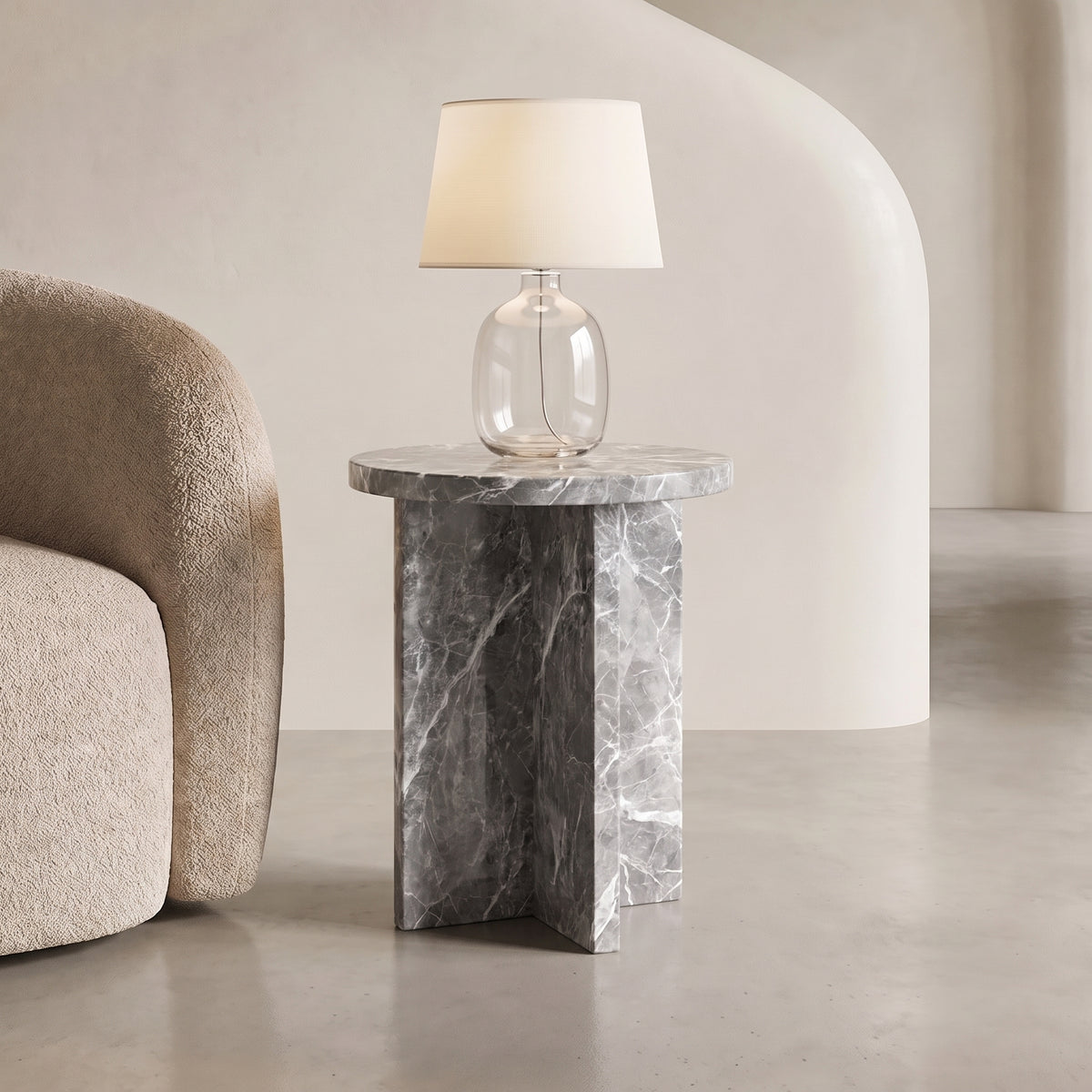 Monolith Marble Side Table