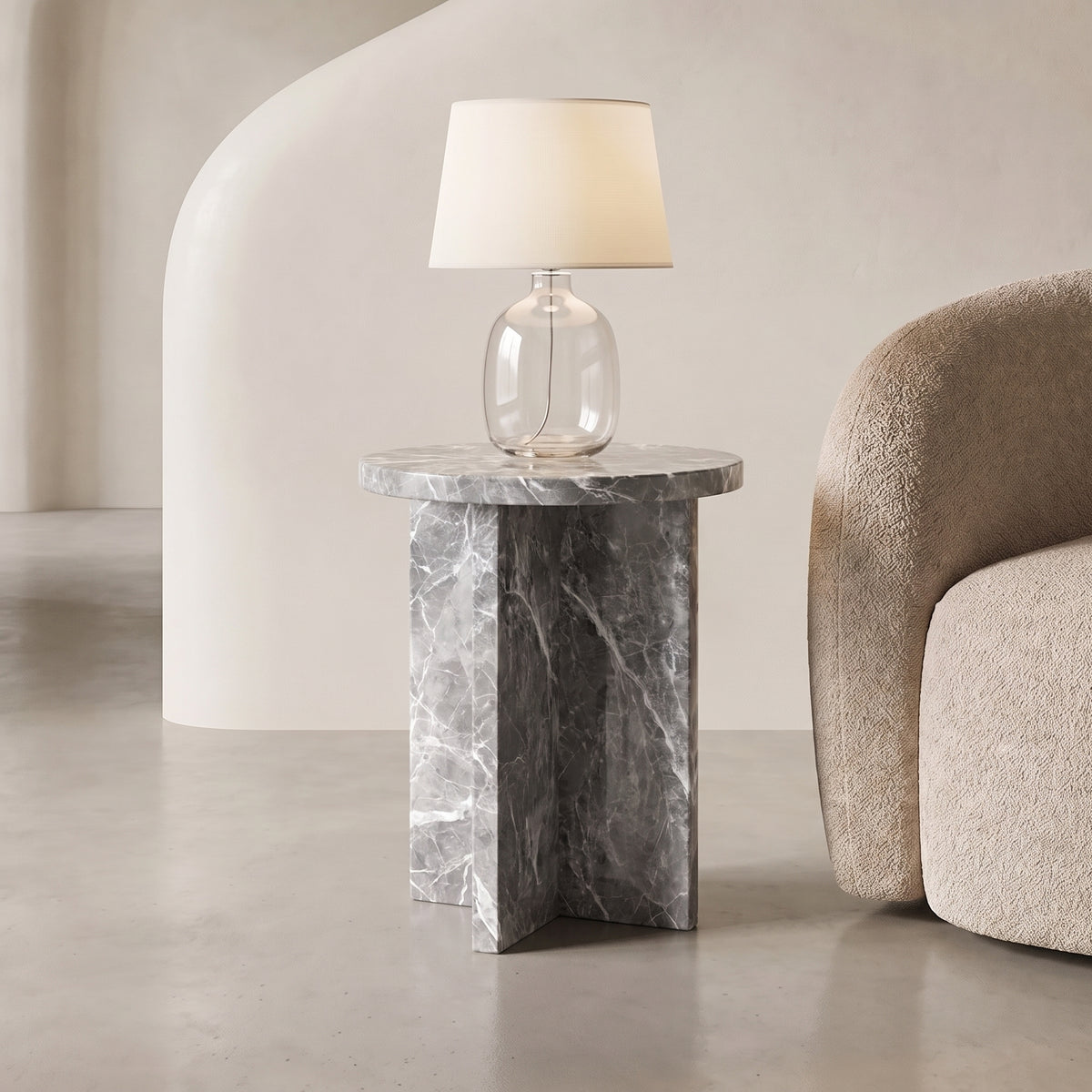 Monolith Marble Side Table | Stoneage Interiors