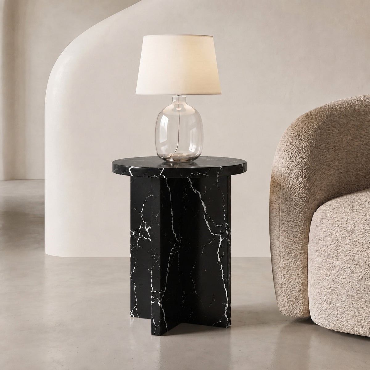 Monolith Marble Side Table | Stoneage Interiors