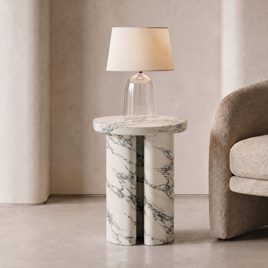Column Marble Side Table