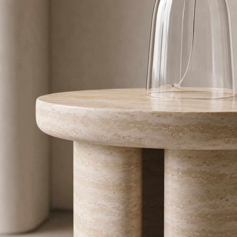 Column Marble Side Table | Stoneage Interiors