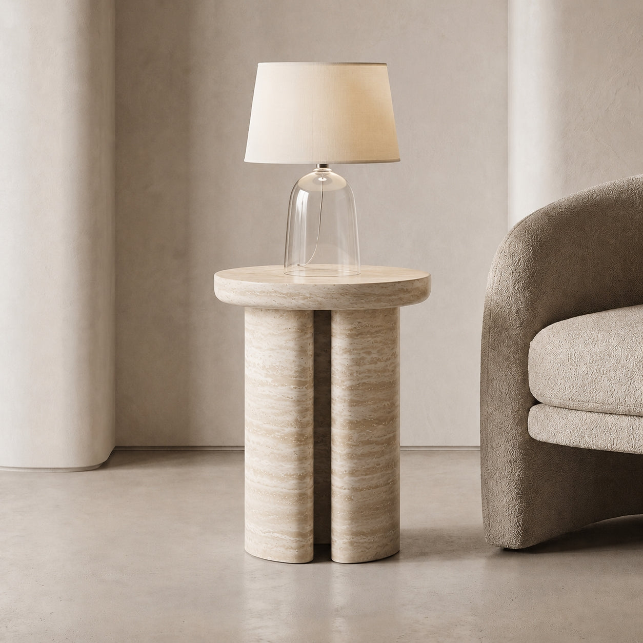 Column Marble Side Table