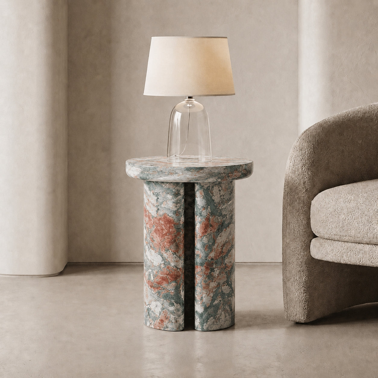 Column Marble Side Table