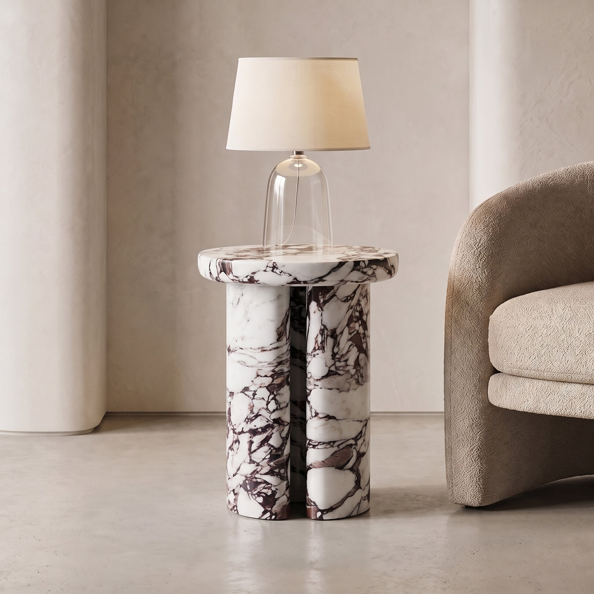 Column Marble Side Table