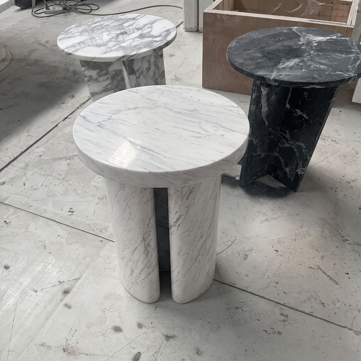 Column Marble Side Table