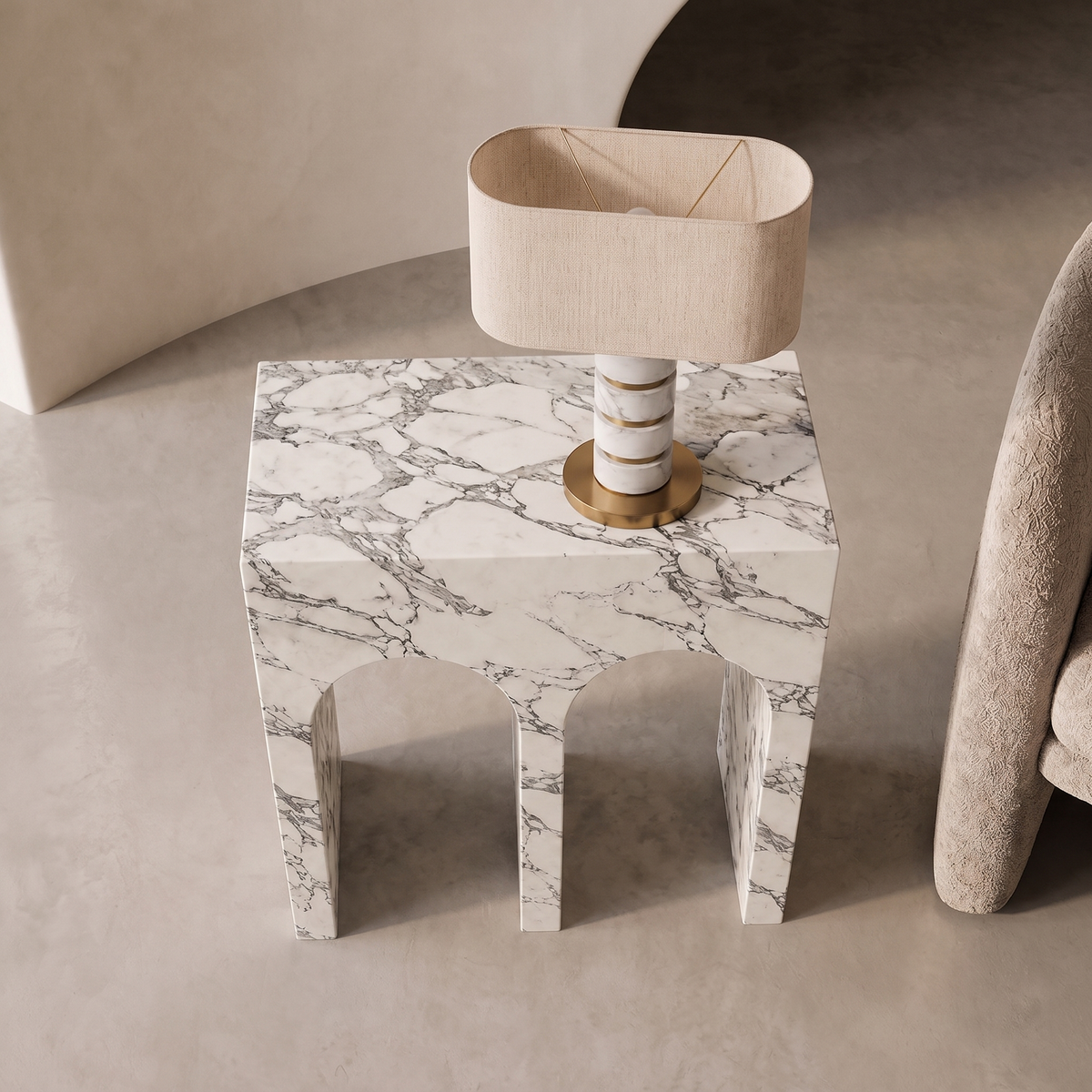 Portico Marble Side Table | Stoneage Interiors