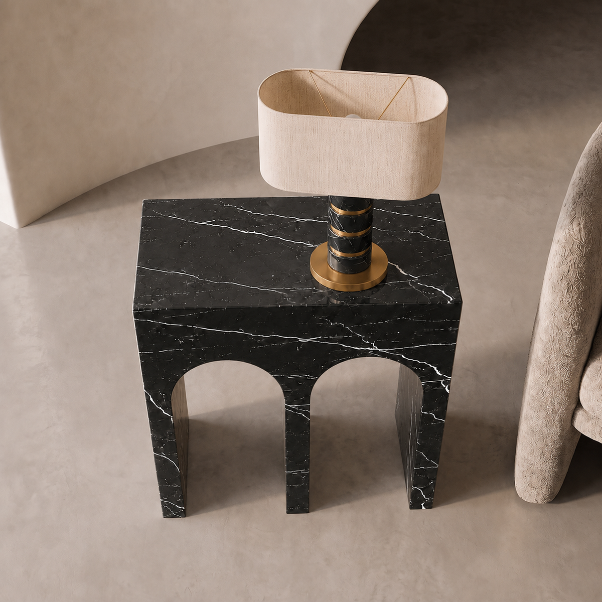 Portico Marble Side Table | Stoneage Interiors