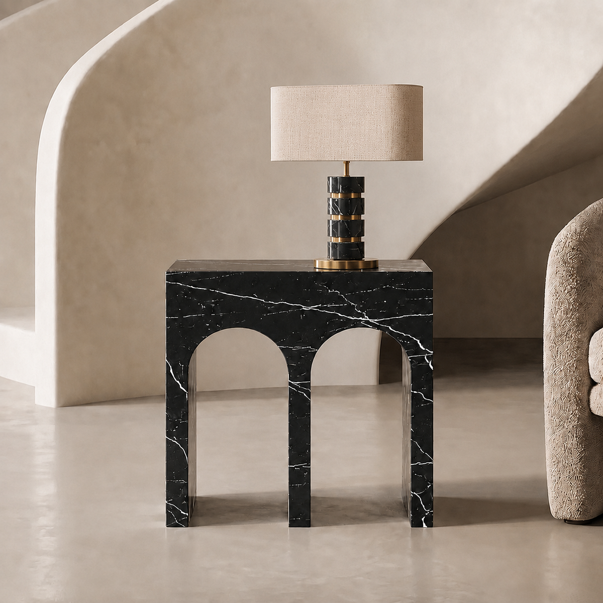 Portico Marble Side Table | Stoneage Interiors