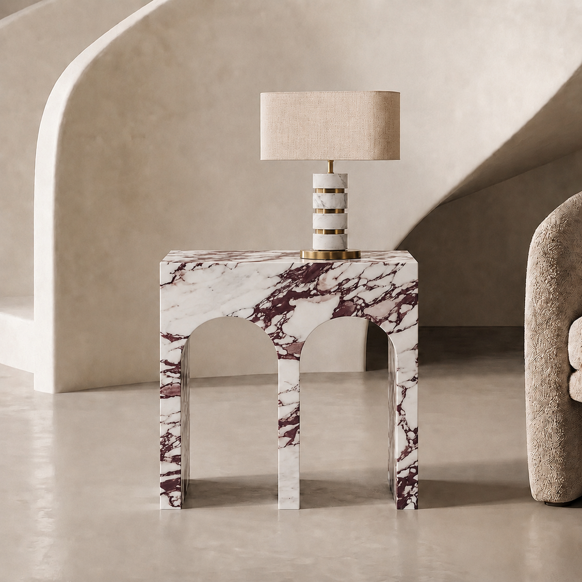 Portico Marble Side Table | Stoneage Interiors