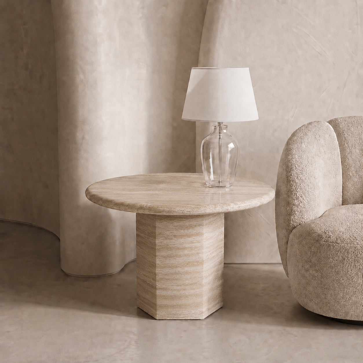 Solenne Marble Side Table