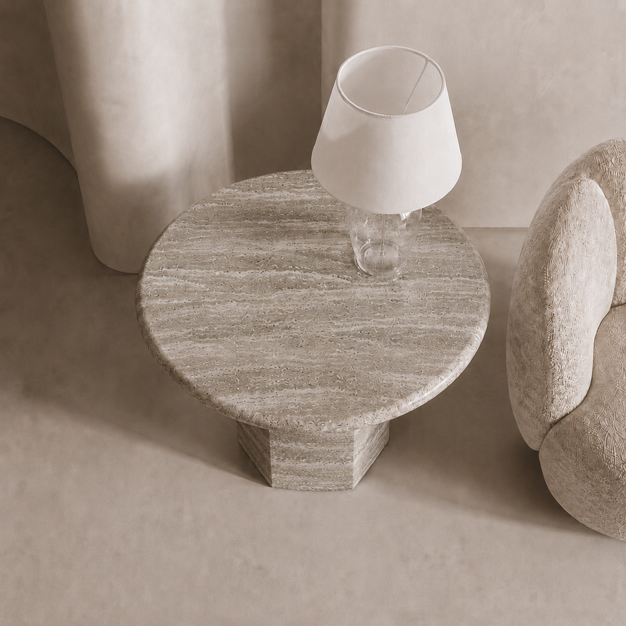 Solenne Marble Side Table