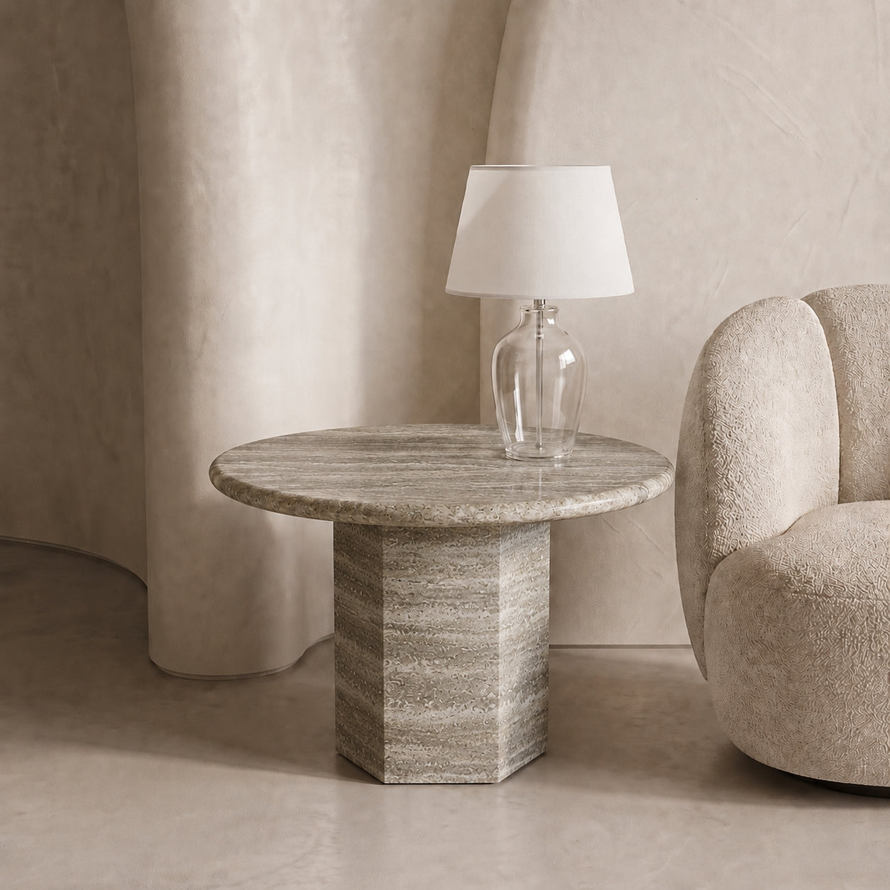 Solenne Marble Side Table