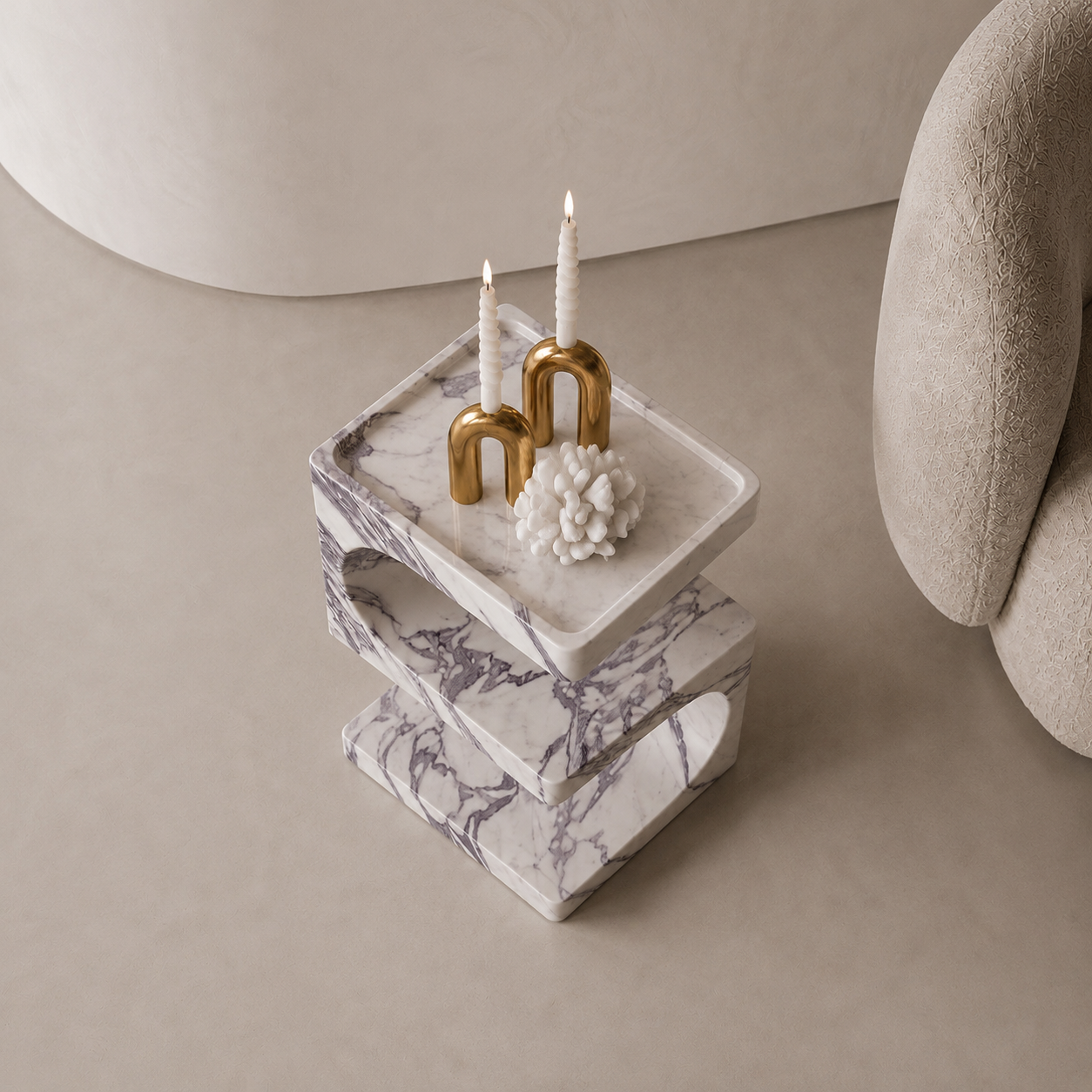 Vela Marble Side Table